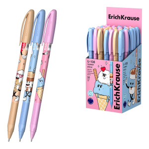 Ручка шариковая 1,0мм синие чернила ErichKrause U-108 Stick Yummy Ultra Glide Technology