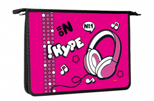 Папка для тетрадей А4 Hatber HYPE пластиковая 1 отделение на молнии