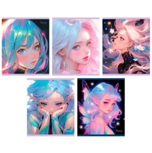 Тетради А5 48л клетка Прекрасные эльфийки