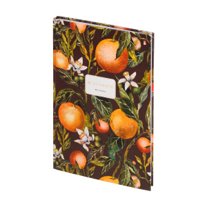 Блокнот А4 80л клетка Престиж FLORA PARADISE ORANGES