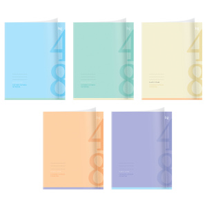 Тетрадь 48л клетка BG Delicate colors пластиковая обложка