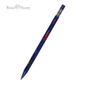 Карандаш цанговый 2мм HB Bruno Visconti Красная машина с точилкой