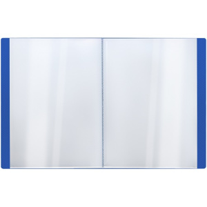 Папка 10 файлов А4 СТАММ Кристалл 9мм 600мкм пластик синяя