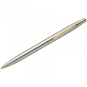 Ручка шариковая present 0,8 мм синие чернила Luxor Sterling корпус хром/золото