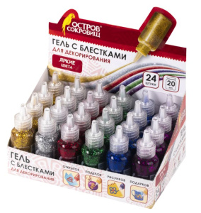 Гель с блестками 20мл цвета ассорти Остров сокровищ