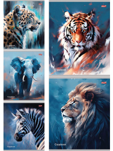 Тетрадь А5 48л клетка Портрет зверя