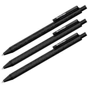 Ручка шариковая автоматическая 0,7мм синие чернила Berlingo DoubleBlack игольчатый стержень