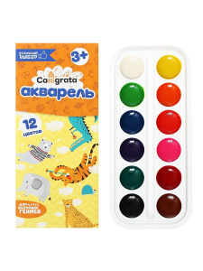Акция Акварель Calligrata 12 цв без кисти