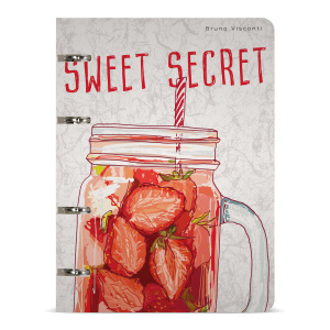 Тетрадь на кольцах А5 80л в точку MY REFRESH BrunoVisconti пластиковая обложка