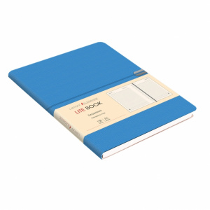 Ежедневник недатированный А5 136л LITE BOOK голубой