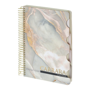 Записные книги B5 120л CARRARA ART JOURNAL с разделителями на спирали 