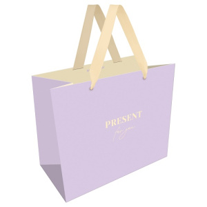 Пакет подарочный 32х26х12см MESHU Monochrome. Purple