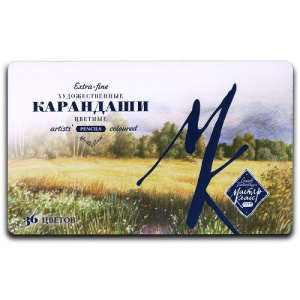 Карандаши цветные 36 цв Мастер Класс профессиональные в мет коробке