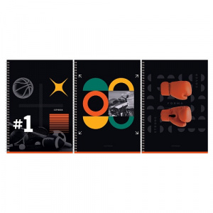 Тетрадь А4 96л клетка BG Sport format на спирали