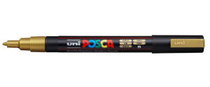 Маркер POSCA PC-3М, золотой 0,9 мм, пулевидный наконечник