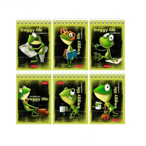 Блокнот А7 40л Лягух Кир клетка