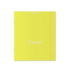 Тетрадь тематическая 48л клетка Биология ErichKrause NEON желтый пластиковая обложка