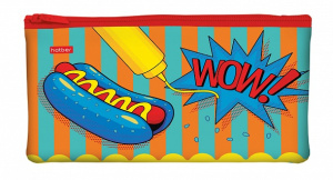 Пенал 1 отделение Hatber Hot dog на молнии