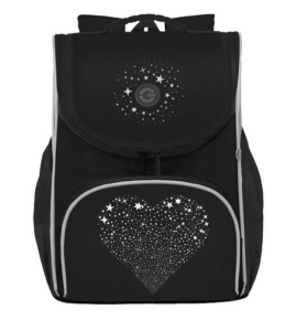 Рюкзак школьный с мешком (RAm-584-3/1 черный - белый)