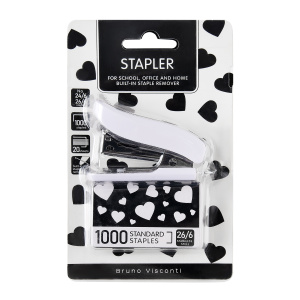 Набор степлер со скобами 24/6-26/6 BrunoViscont FlowerZefir 1000 скоб