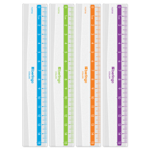 Линейка 15см Berlingo "Color", пластиковая, прозрачная