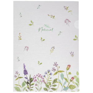 Папка-уголок А4 180мкм Hatber NATURAL FLOWERS пластиковая