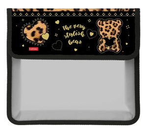 Папка для тетрадей А5 Стильный мишка 1 отделение 240х205х40мм на липучке