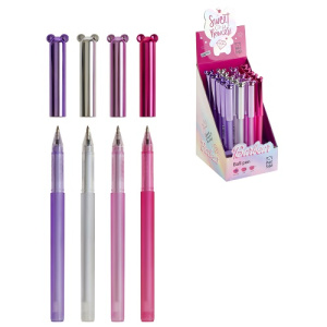 Ручка шариковая 0,7мм MESHU Barbear синяя ассорти