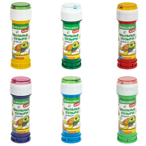 Мыльные пузыри 60 мл с игрушкой на крышке BRAUBERG KIDS