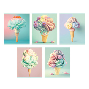 Тетради А5 48л клетка Цветочный десерт