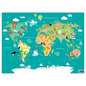 Настольное покрытие детское А3+ ArtSpace World map