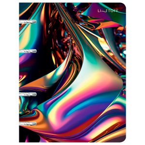 Тетрадь на кольцах А5 100л клетка Chameleon Яркий блеск