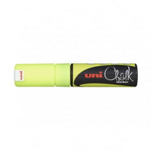 Маркер меловой Uni Chalk PWE-8K 8мм флуоресцентно-желтый