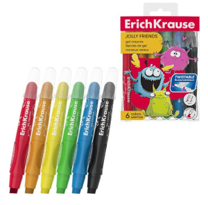Гелевые мелки 6 цв ErichKrause Jolly Friends
