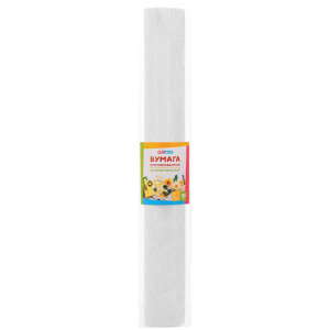 Бумага крепированная 50x250см 110г/м2 белая ArtSpace