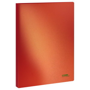 Папка 20 файлов  А4 СТАММ Сияние 14мм пластик оранжевый