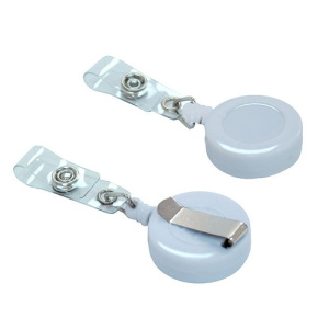 Держатель рулетка для бейджа белый J.Otten