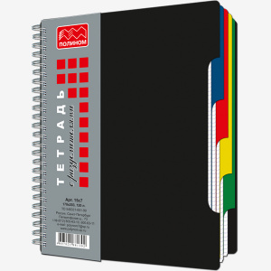 Тетрадь в клетку 120 л А5 с разделителями