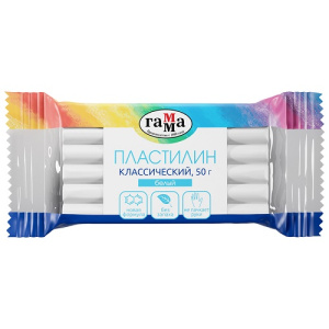 Пластилин Гамма Классический 50гр белый