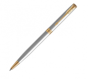 Ручка шариковая Parker Sonnet Core K427 Slim Stainless Steel GT M черные чернила