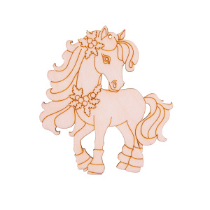 Заготовка из фанеры подвеска Лошадка № 02 Mr. Carving