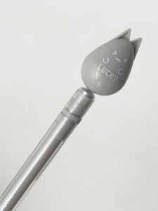 Ручка гелевая 0,5 мм черные чернила с магнитной насадкой Lucky kitten grey