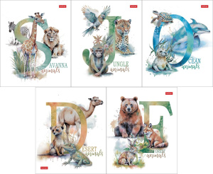 Тетрадь А5 96л клетка Из жизни дикой природы