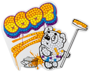 Алмазная мозаика магнит Винни-пух райтер 11х9см CMF-ALVM-112 ФРЕЯ