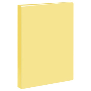 Папка 40 файлов СТАММ А4 21мм пластик пастель желтая