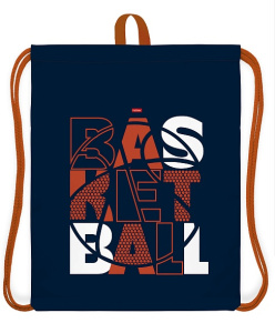 Мешок для обуви 1 отделение Hatber Basketball 41х49 см с петлей для подвеса