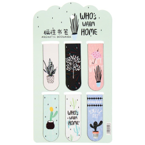 Закладки магнитные для книг Растения 6 шт