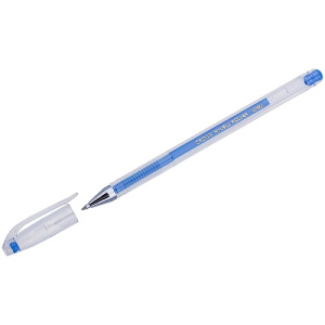 Ручка гелевая 0,7 мм голубая пастель Crown Hi-Jell Color