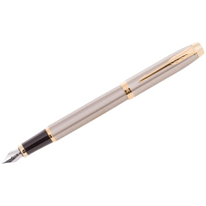 Ручка перьевая Parker IM Brushed Metal GT синие чернила