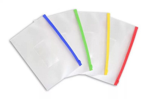 Папка на молнии ZIP А4 150 мкр ассорти